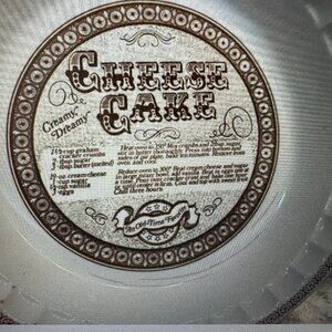 Vintage Cheesecake Pie Plate